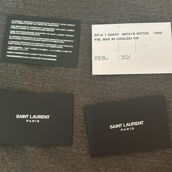 SAINT LAURENT Calfskin Quilted Monochrome Medium Loulou Chain Satchel Black - Picture 6 of 11